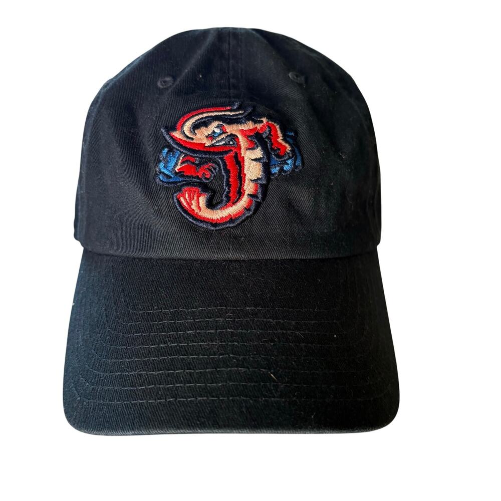 Jacksonville Jumbo Shrimp Black Adjustable‎ Strap Hat Dad Cap MiLB Miami Marlins